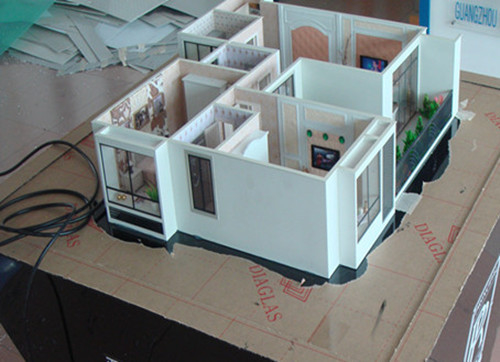 China Beautiful Interior Architectural Model Maker With Table Stand For House Layout supplier