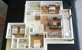 China Residential Building Miniature Architectural Model Maker With Table Stand supplier