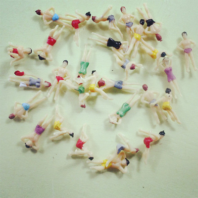 China 1.8cm Colorful Architectural Scale Model People , 1:100 Painting Swimming Figures For Building Layout supplier