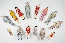 China scale 1:30 5.5cm Architectural Scale Model People , HO Train / Railway Painted Figures supplier