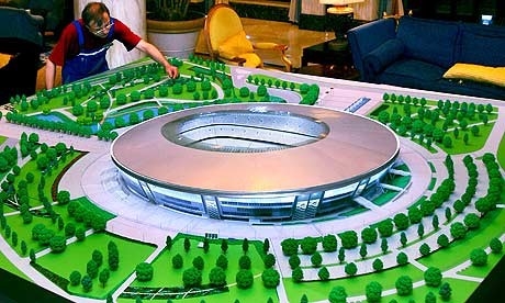 China Round Green Acrylic Architectural Model Supplies  For Football Stadium Layout supplier