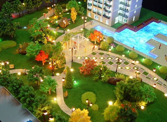 China Miniature Lighting Scale Model Scenery For Real Estate Building Model  Layout supplier