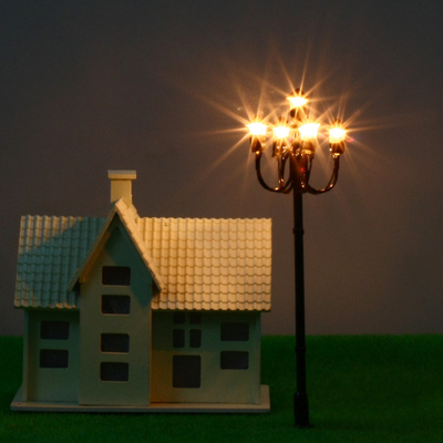 China T52 6V 7cm Luminous Miniature Street Model Lamppost Light For Train Layout supplier