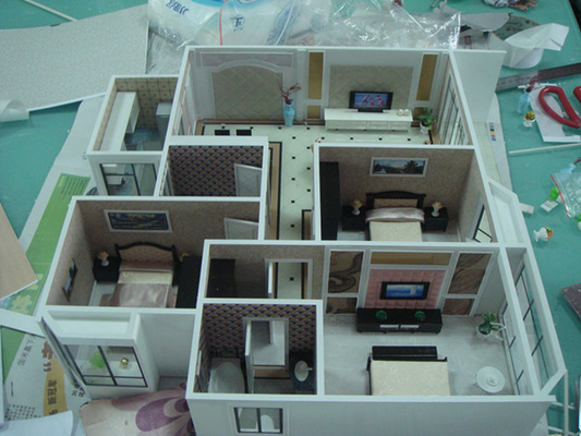 China Delicate Miniature Architectural Models For Building House Interior Children Room supplier
