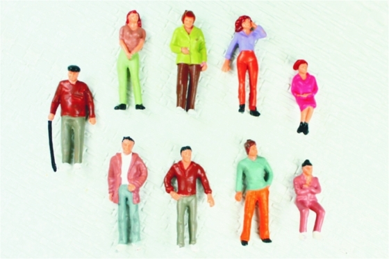 China P43-10 outdoor 1:43 Architectural Scale Model People Painted Figures 4.8cm supplier