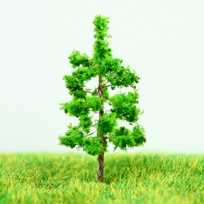 China G3813 N Gauge Train Layout Miniature Model Trees Roadside Green Wire Palm Tree 3.8cm supplier