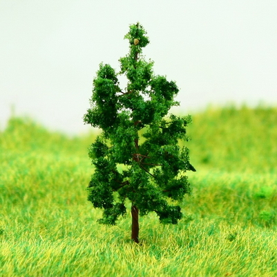 China D4316 Train Layout Miniature Model Trees Avenue Deep Green Metal Wire Tree 4.3cm supplier