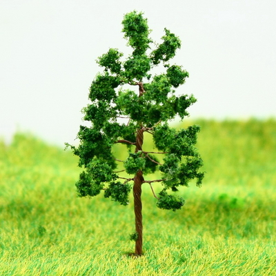 China D5020 Train Layout Miniature Model Trees Avenue Deep Green Metal Wire Tree 5cm supplier