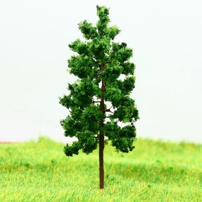 China D7027 Train Layout Miniature Model Trees Avenue Deep Green Metal Wire Tree 7cm supplier