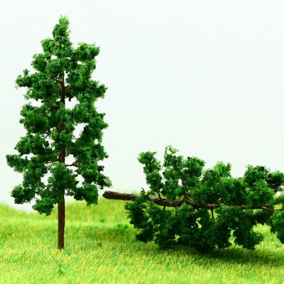 China D8030 Train Layout Miniature Model Trees Avenue Deep Green Metal Wire Tree 8cm supplier