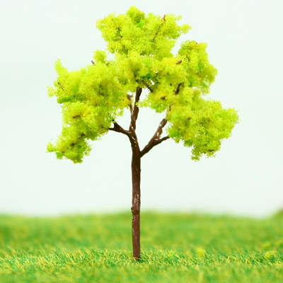 China Miniature Model Trees Yellow Green Avenue Planting Wire Palm Tree 4.5cm supplier