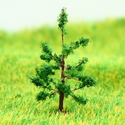 China N Gauge Train Layout Miniature Model Trees Green Avenue Wire Tree Hoop Pine 3.2cm supplier