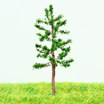 China Train Station Layout Miniature Model Scale Trees Green Avenue Metal Wire Pine Tree 4.3cm supplier