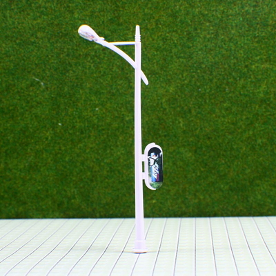 China RC100  6V Billboard Street Plastic Miniature Scale Model Lamppost for Train Layout 10cm supplier