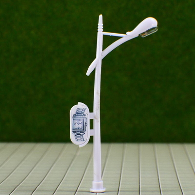 China Custom 6V Billboard Street Plastic Scale Model Lamppost for HO Railway Layouts 7cm supplier