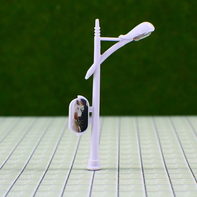 China 6V Billboard Street Plastic Scale Model Lamp Posts for Train Layout 5cm supplier