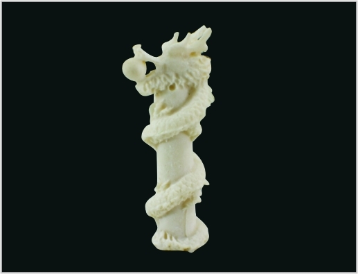 China MD02 Outdoor PE Plastic Jade White Desktop Sculpture 3D Scale Model 1.5*5cm Dragon Pillar supplier