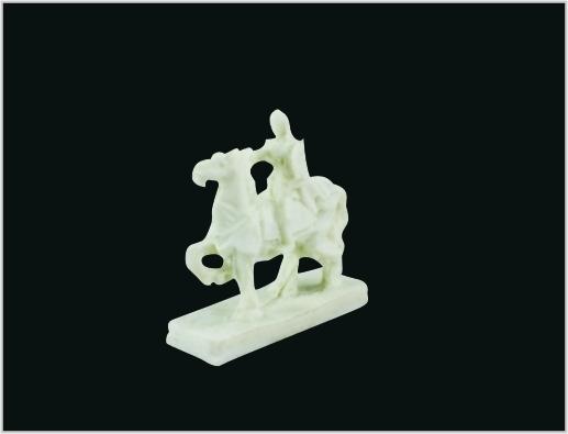 China MD06 Jade White Sculpture 3D Scale Model Cavalier 3*3.2cm  supplier