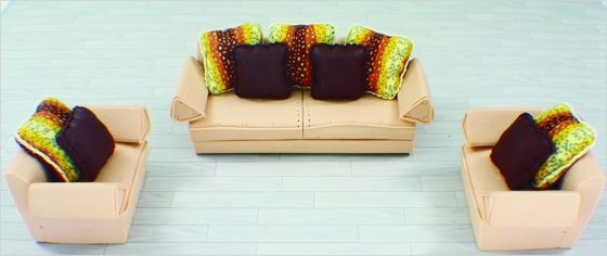 China SF102A 1:20/1:25/1:30/1:50/1:75/1:100 Custom Architectural Model Furniture Sofa supplier