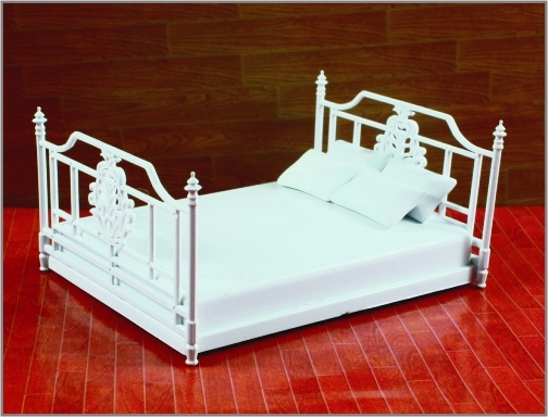 China Architectural Homes 3D Model Furniture Antique Court Art Double Bed 1:20/1:25/1:30 supplier