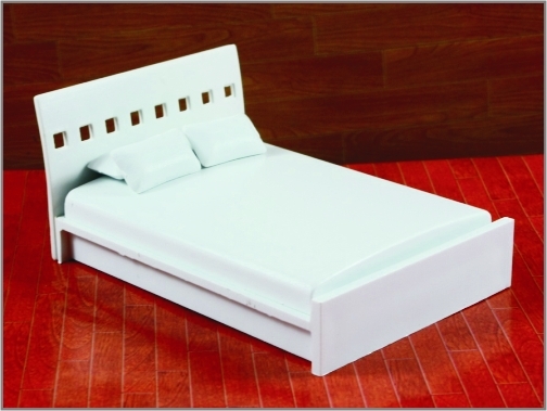 China 1:20/1:25/1:30 Architectural House Model Furniture MeiHui Modern Double Bed  supplier