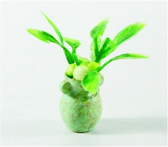 China PY-05 1.7*1.7 Modern Homes Architectural Scale Model Furniture Green Plastic Flower Vase supplier