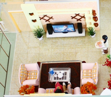 China Custom Miniature Architectural Models 3D Building House Interior Living Room supplier