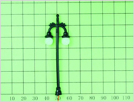 China T8 O Gauge Scale Luminous Train Layout Design Light Street Miniature Model Lamp Posts 7cm supplier