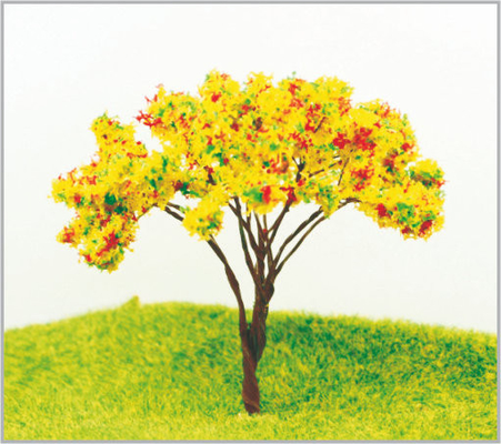 China 9cm Architectural Plastic Miniature Model Trees In Hand Made supplier