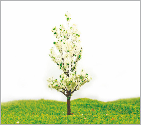 China 9cm Custom White Miniature Model Trees For City Planning Layout supplier
