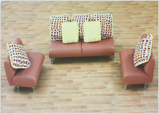 China Architectural Model Furniture Interior Soft Pottery Sofa With Lively And Nature supplier