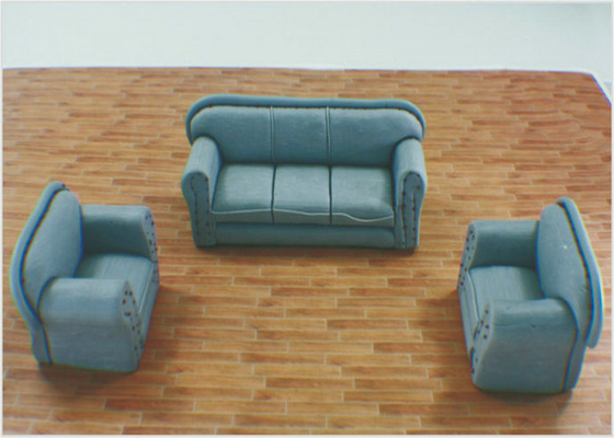 China Custom Architectural Model Furniture Soft Pottery Mini Sofa 1 : 25 / 1 : 50 / 1 : 100 supplier