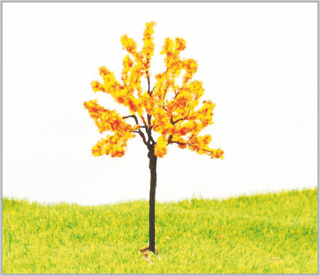 China 9cm, 11cm OO Custom Yellow Architectural Miniature Model Trees supplier