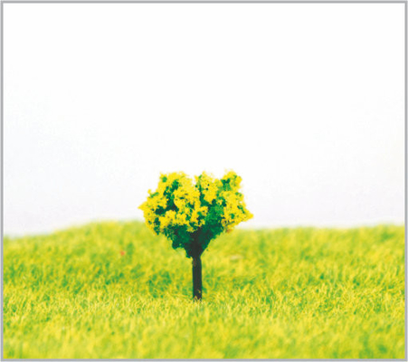 China 1.8cm Architectural Yellow Plastic Miniature Model Trees In Hand Made supplier