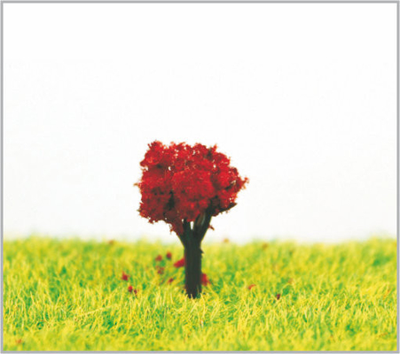 China 1.8cm Handmade Custom Yellow Green Miniature Model Trees For Theme Park Layout  supplier