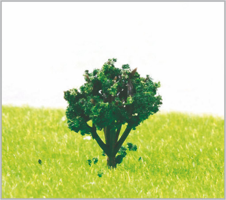 China 1.8cm Deep Yellow Plastic Handmade Miniature Model Trees For City planning Layout   supplier