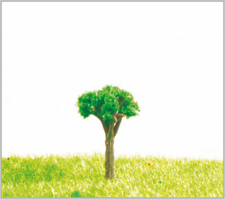 China 1.8cm Green Plastic Miniature Model Trees In Hand Made supplier