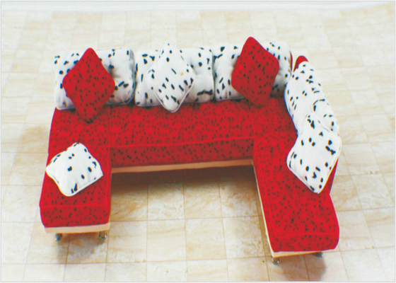 China Red Square Architectural  Model  Furniture Home Furnishing Ceramic Art Sofa SF210 supplier