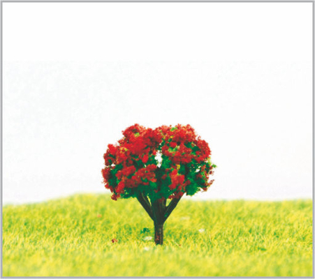 China 2.5cm Plastic Custom Violet Miniature Model Trees For Layout supplier