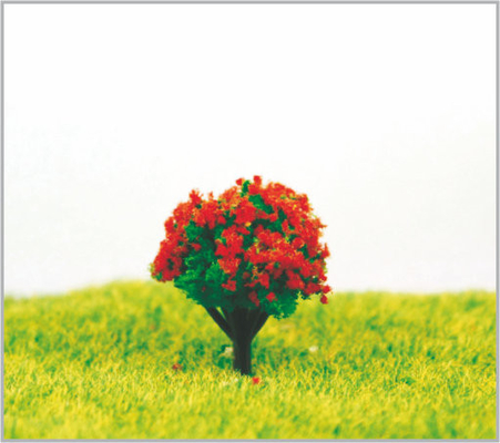 China 2.5cm O Custom Red Miniature Model Trees with Plastic supplier