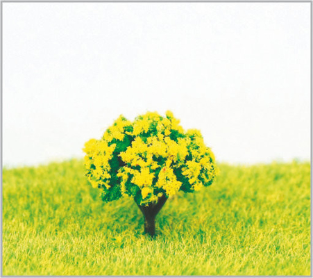 China 2.5cm Custom Deep Yellow  Architectural Miniature Model Trees with Plastic supplier