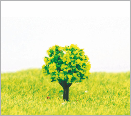 China 2.5cm Custom Light Yellow  Architectural Plastic Miniature Model Trees  supplier