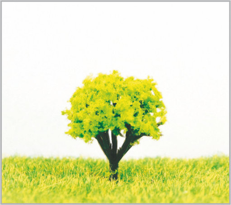 China  HO Custom 2.5cm Handmade Green  Miniature Model Trees  supplier