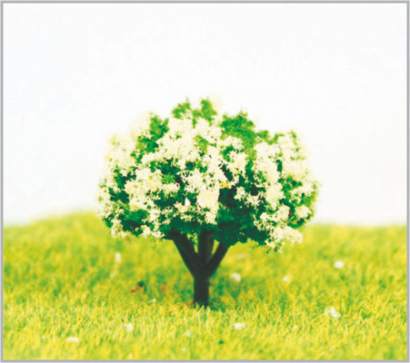 China 3.5cm Handmade White Plastic Miniature Model Trees  supplier