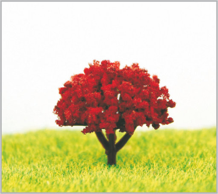 China Handmade 3.5cm Custom Architectural Plastic Miniature Model Trees With Violet supplier