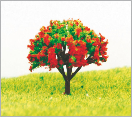 China S40 4.5cm Red Handmade Plastic Violet Miniature Model Trees supplier
