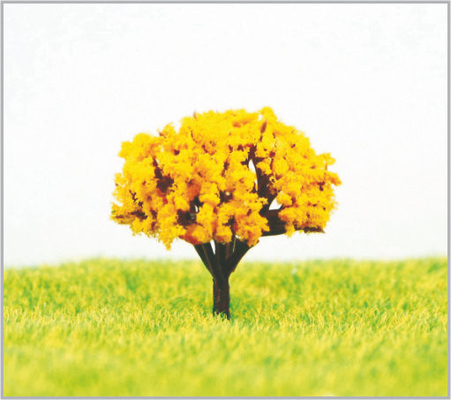 China 3.5cm Custom Yellow Architectural Plastic Miniature Model Trees supplier