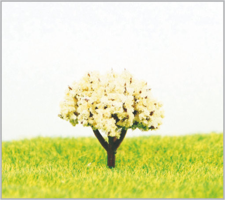 China 3.5cm Handmade HO Custom White  Miniature Model Trees With Plastic supplier