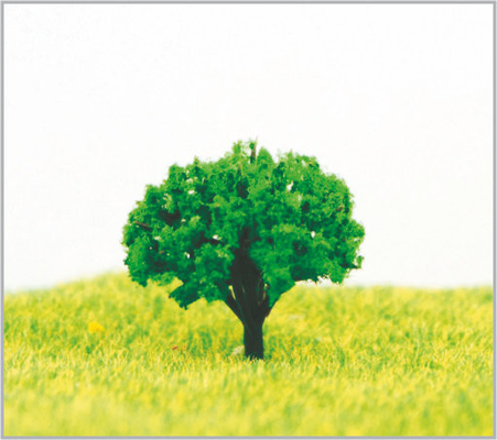 China 3.5cm Handmade Custom  Green Miniature Model Trees For Train Layout supplier