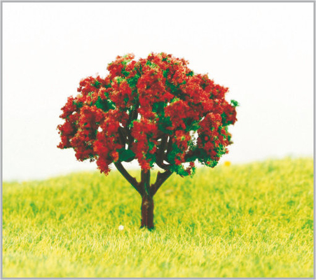 China 4.5cm Custom Architectural Plastic Miniature Model Trees In Hand Made With Violet supplier